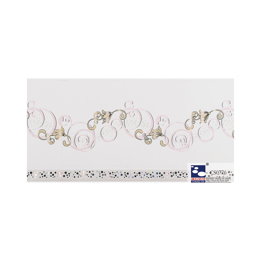 Bunga Bercetak Cantik Reka Bentuk Kayu Kerajang Setem Panas Filem Laminasi PVC untuk Panel CS0776