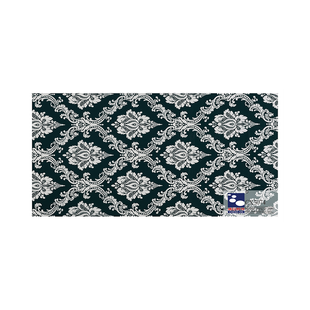 Harga Murah Hiasan Popular Design PVC Marble Hot Stamping Foil Untuk Panel CX5074