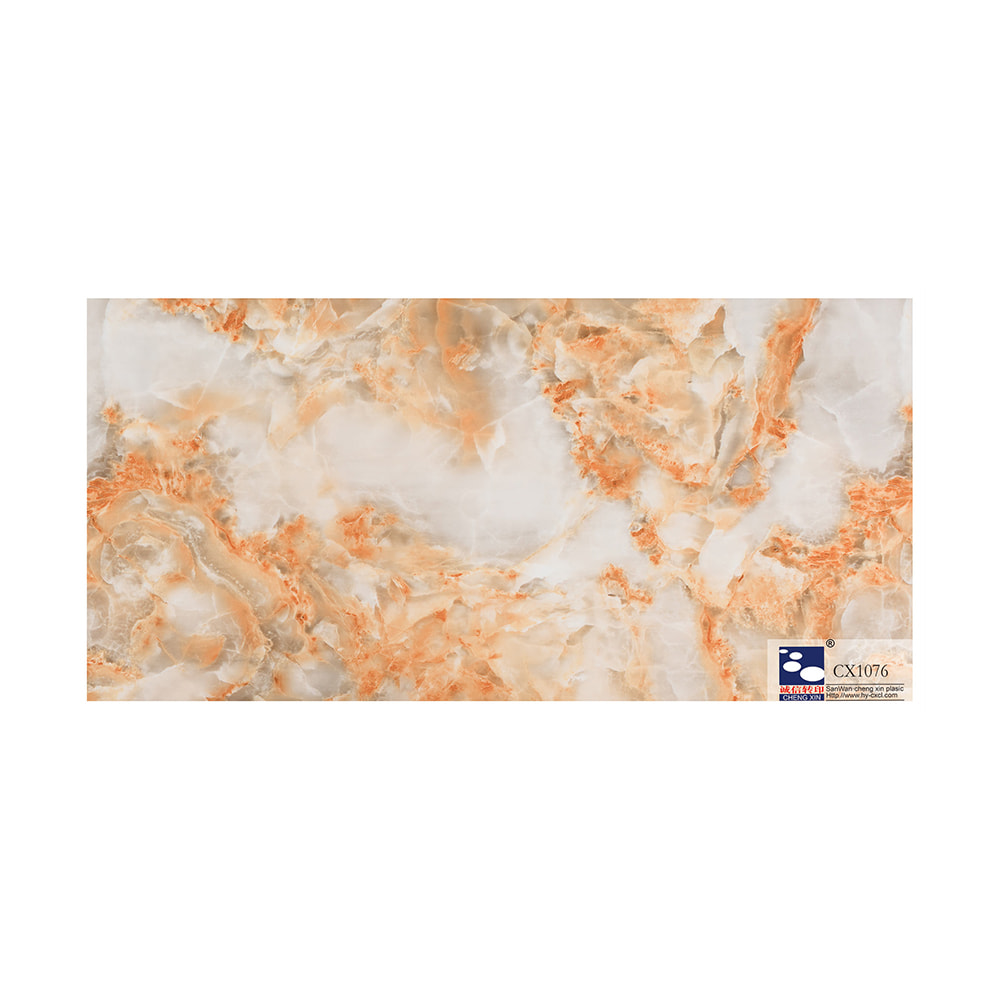 Bahan PVC Murah Marble Hot Stamping Foil untuk Untuk Hiasan Panel Pvc CX1076