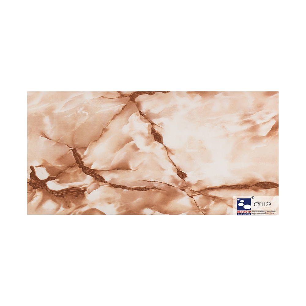 Bahan PVC Murah Marble Hot Stamping Foil untuk Untuk Hiasan Panel Pvc CX1129
